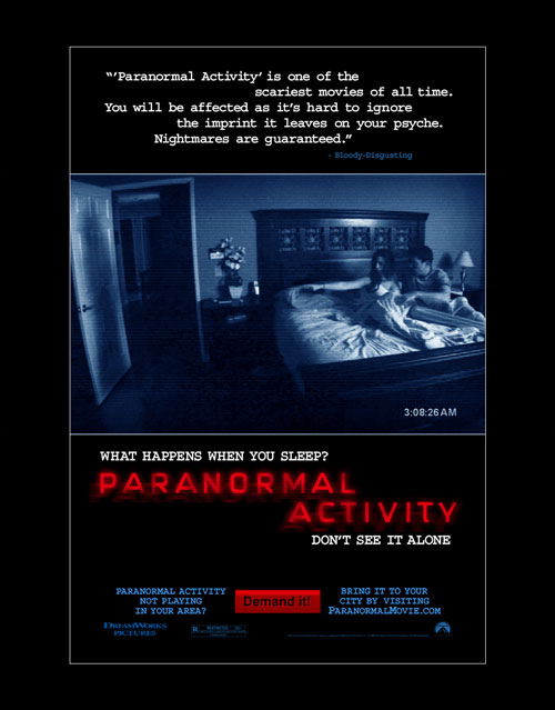 смотреть фильм Паранормальное явление  / Paranormal Activity онлайн бесплатно без регистрации